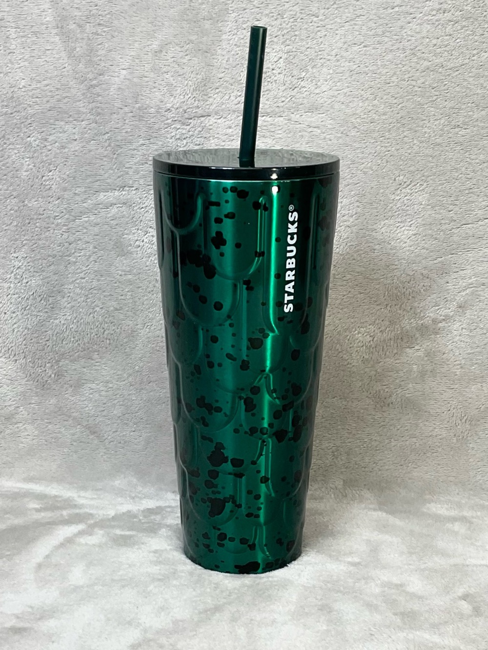 Starbucks Siren Green Scales & Black Spotted Tumbler 24 oz
